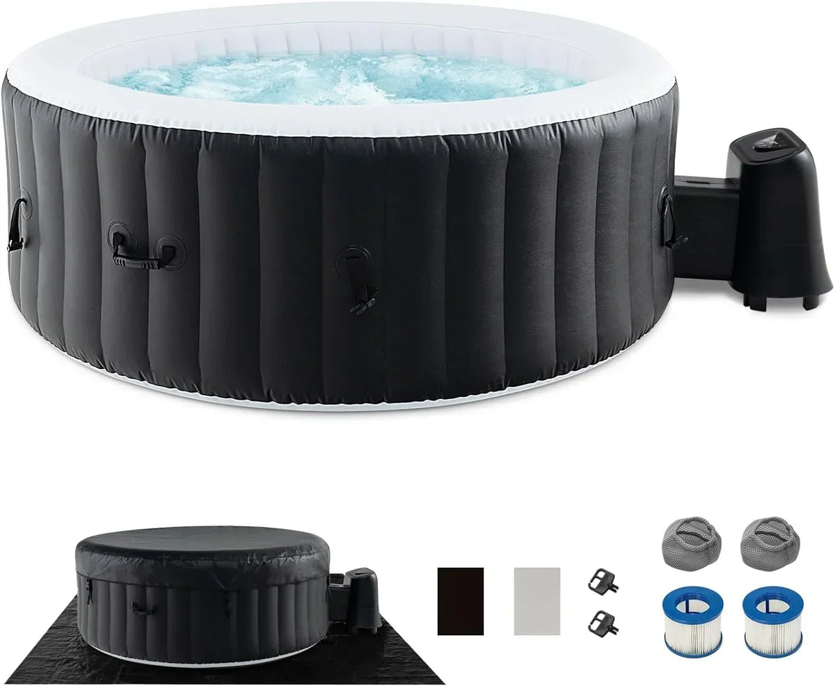 Inflatable Hot Tub, Blowup Pool Hottub, Portable Outdoor Water SPA