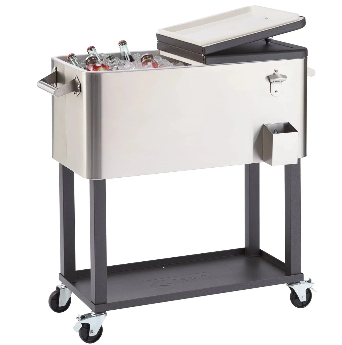 Trinity Stainless Steel Cooler With Shelf - 80 qt