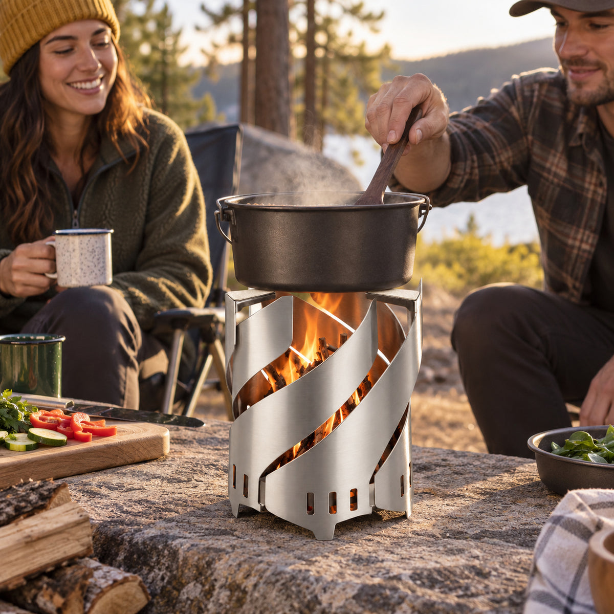 Spiral Draft Stove