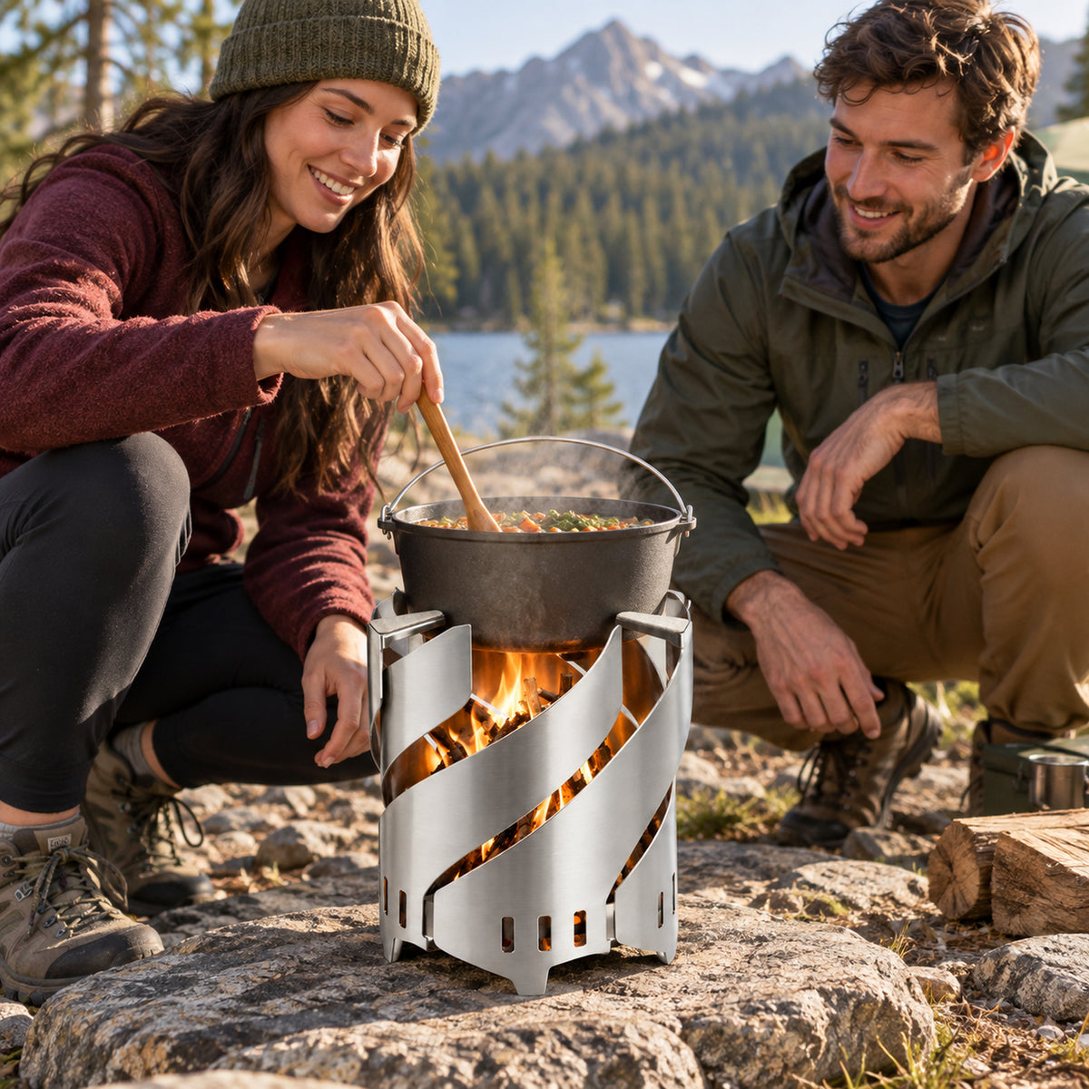 Spiral Draft Stove