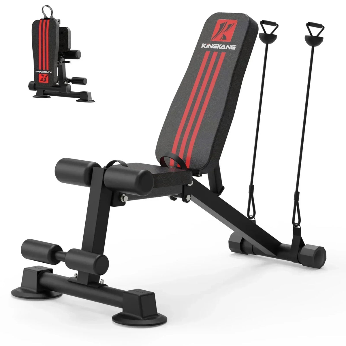 K Kingkang Adjustable Weight Bench, Foldable, 660LB