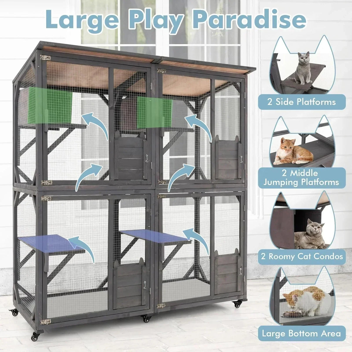 Catio Outdoor Cat Enclosure Large