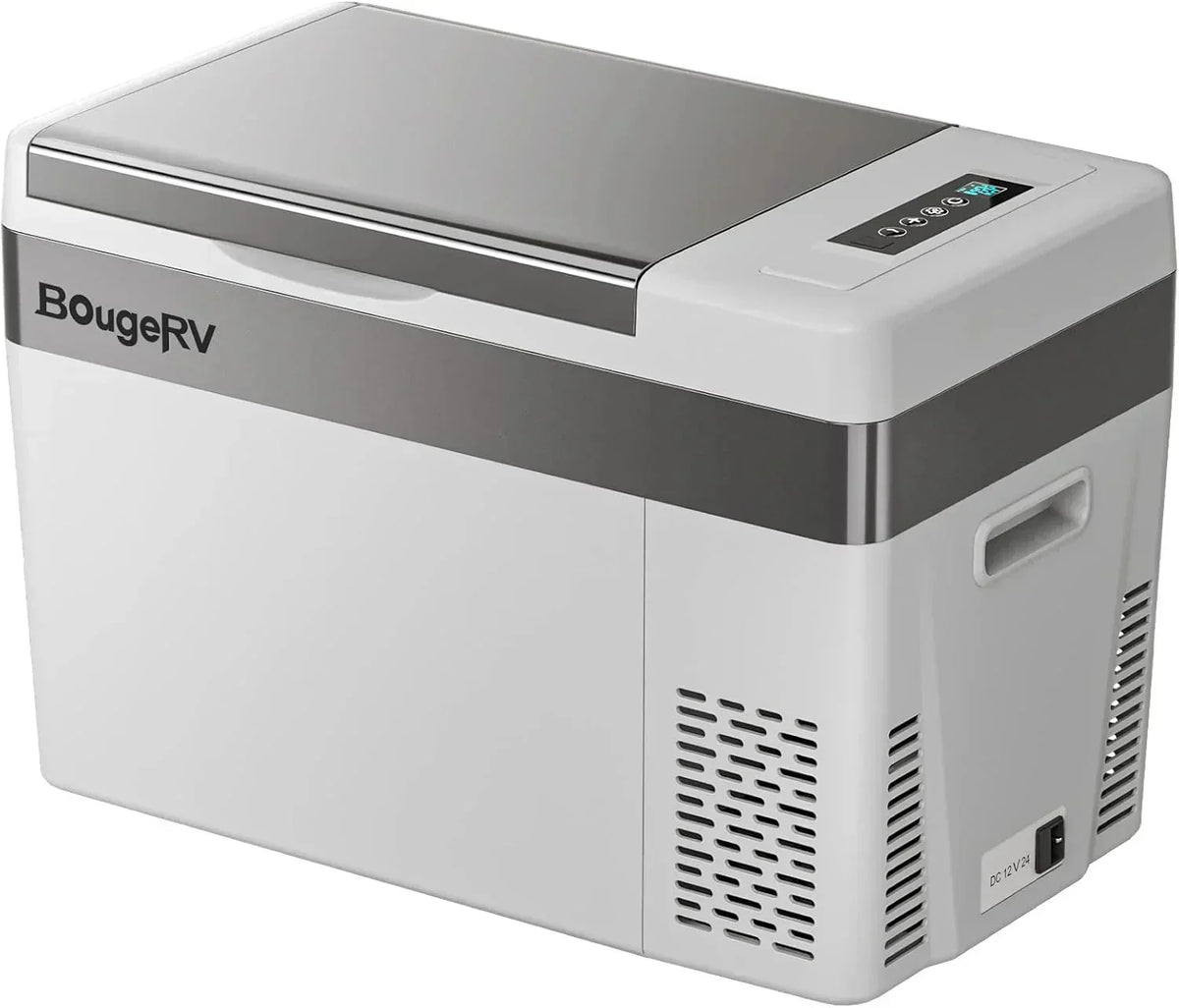 BougeRV 12 Volt Refrigerator 12V Car Fridge 23 Quart Portable Freezer Compressor Cooler 12/24V DC 110~240 Volt AC for Truck Van RV Camper SUV Travel Camping Road Trips Tailgating -7℉~50℉