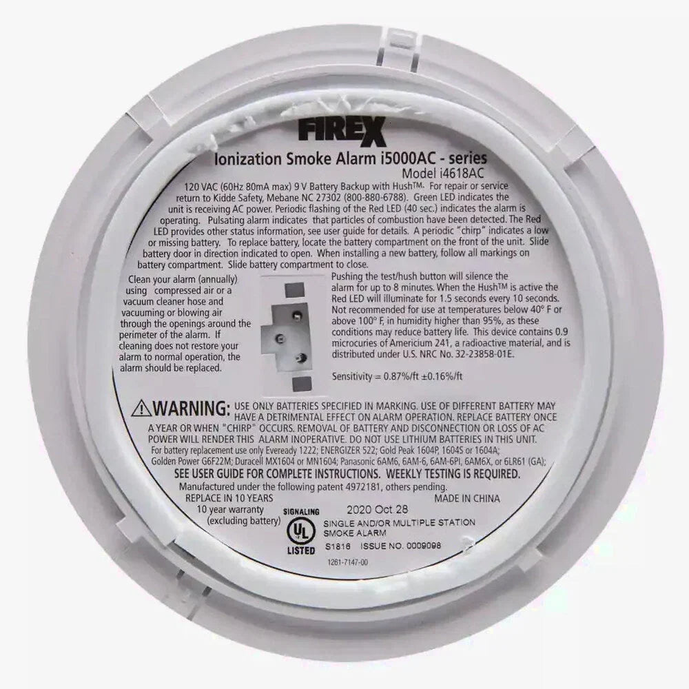 Firex Hardwired Ionization Smoke Detector 4-Pack - i4618
