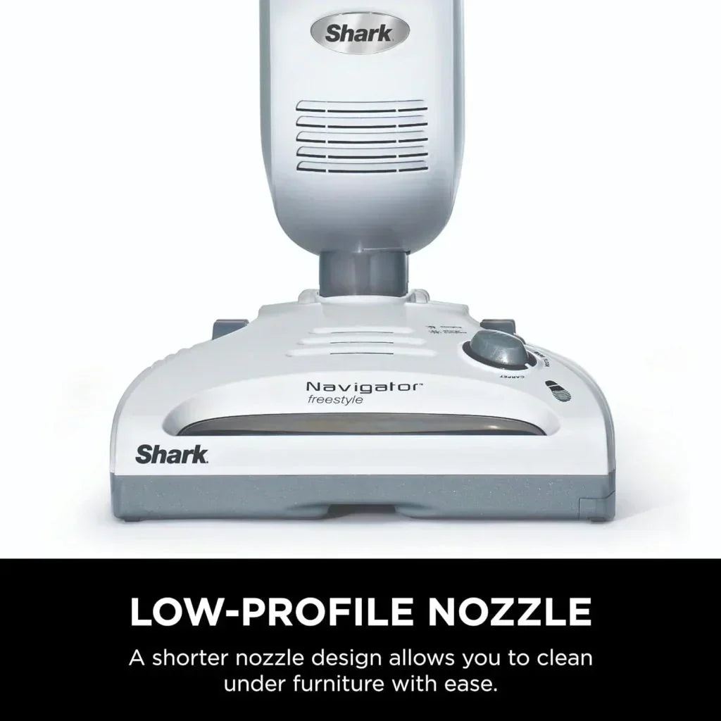 Shark SV1106 Navigator Freestyle Cordless Stick Vacuum, Lightweight, White/Grey, for Carpet & Pet Hair
