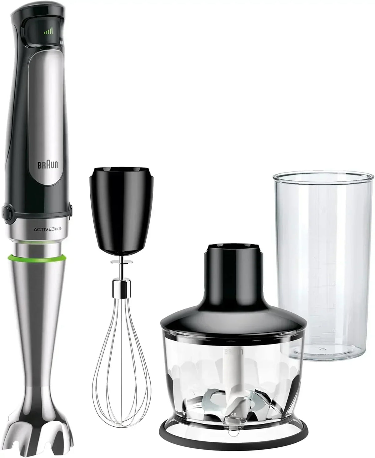 Braun MultiQuick 7 3-in-1 Immersion Blender with Food Processor –Powerful Handheld Electric Stick Blender - Emulsifier for Chopping, Beating & Whisking - Ideal for Soup, Puree, Smoothies & More