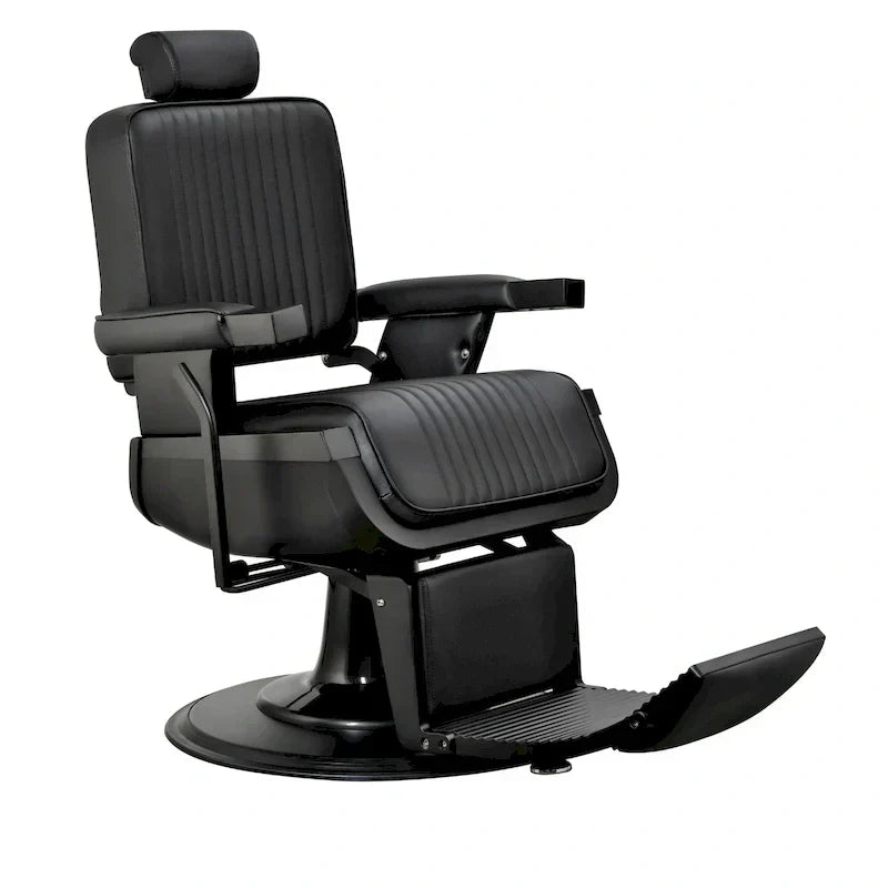 JAXSON Heavy Duty Barber Chair Reclining Hydraulic Barbershop Chair, Black Frame