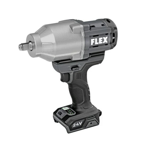 24V Brushless 1/2 Inch Cordless Impact Wrench, Variable Speed, Tool Only - Gray