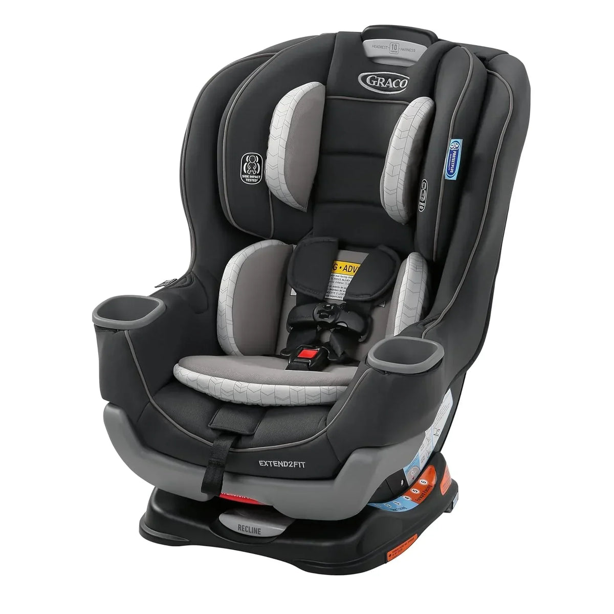 Extend2Fit Convertible Baby Car Seat, Rear and Forward Facing, Adjustable Extension Panel for Extra Legroom, Gotham