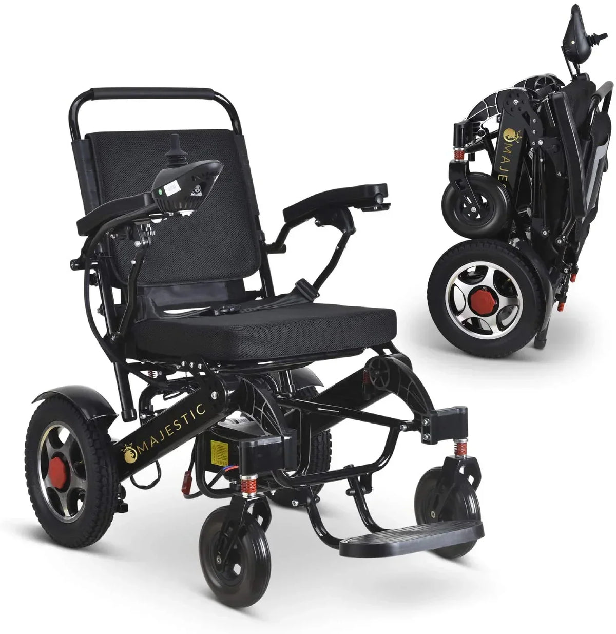 2020 New Folding Ultra Lightweight Electric Power Wheelchair, Silla de Ruedas Electrica, FDA Approved and Air Travel Allowed, Heavy Duty, Mobility Motorized, Portable Power (17.5′′ Seat Width)