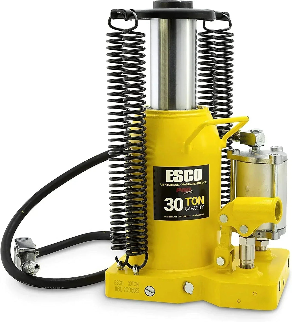 ESCO 30 Ton Pro Series Air Hydraulic Bottle Jack – Heavy Duty Lifting for Automotive and Industrial Use