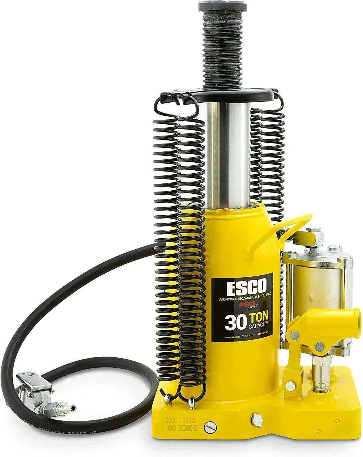 ESCO 30 Ton Pro Series Air Hydraulic Bottle Jack – Heavy Duty Lifting for Automotive and Industrial Use