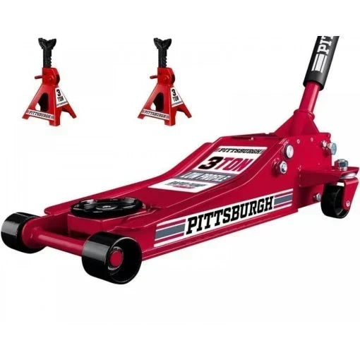 2025 3 Ton Low Profile Floor Jack and Jack Stands Set Steel Hydraulic Car Jack Lift