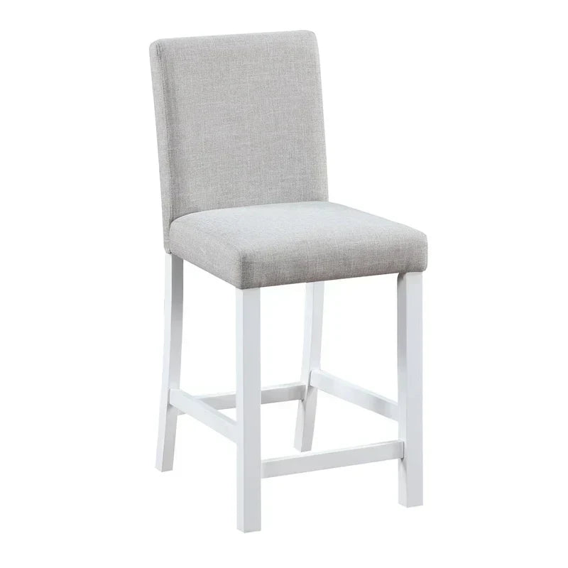 Modern 5-Piece Dining Set with Square Counter Height Table & 4 Upholstered Chairs