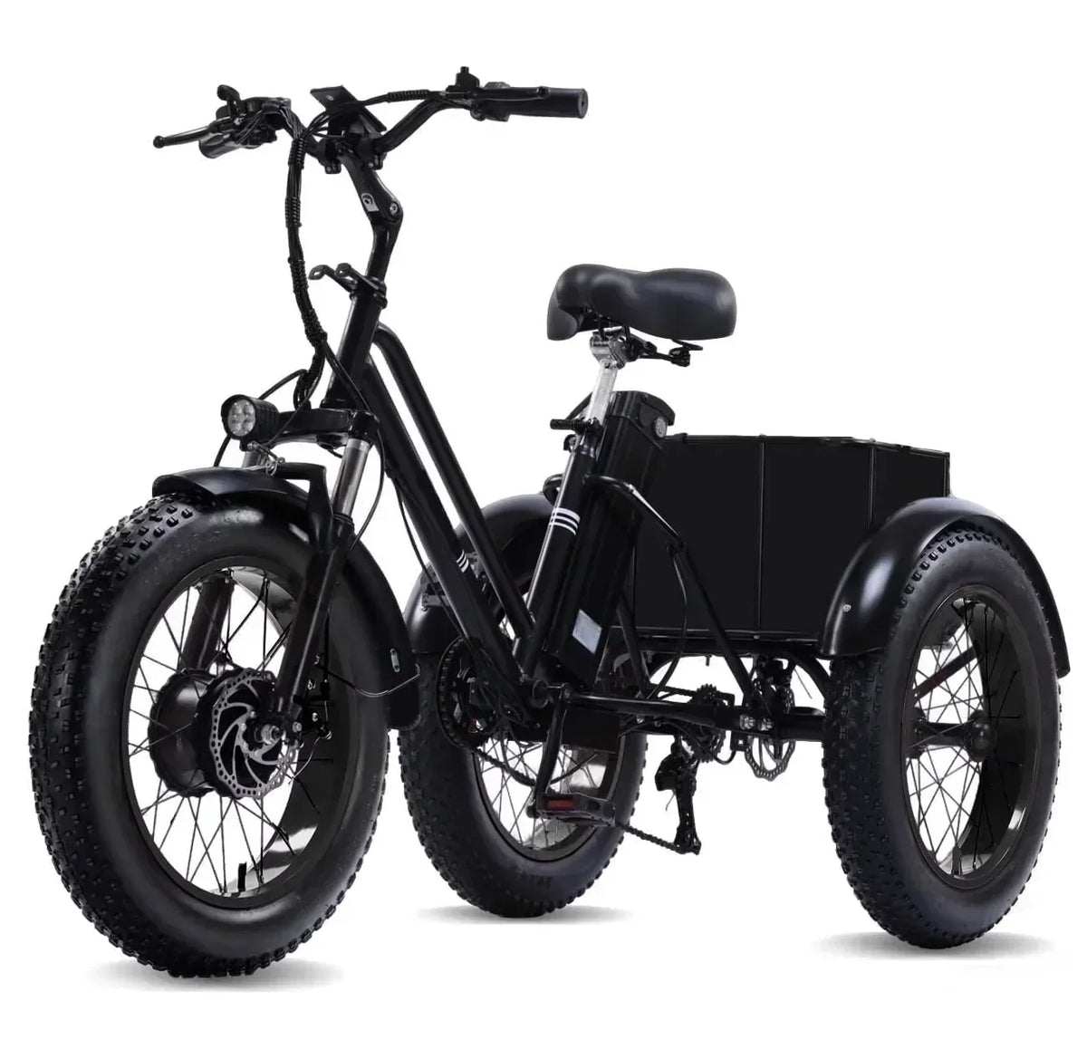 YEBEI Folding Electric Tricycle for Adults, 500W Motor, 48V15AH Lithium Battery, 20 x 4.0 in Fat Tires