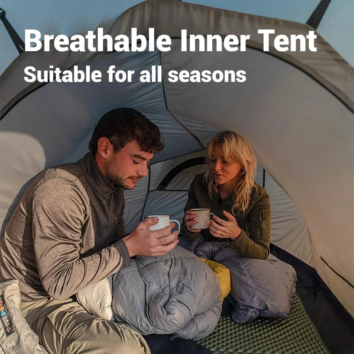 Naturehike Baluosi UL Ultralight Tunnel Hiking Tent, 15D, 2/3 Person, Olive Green - CNK2450WS036