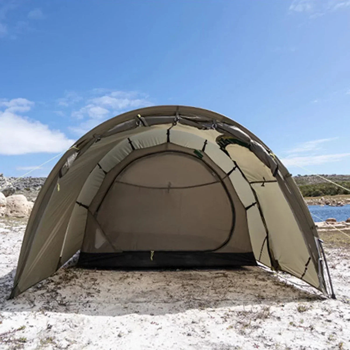 Naturehike Baluosi UL Ultralight Tunnel Hiking Tent, 15D, 2/3 Person, Olive Green - CNK2450WS036