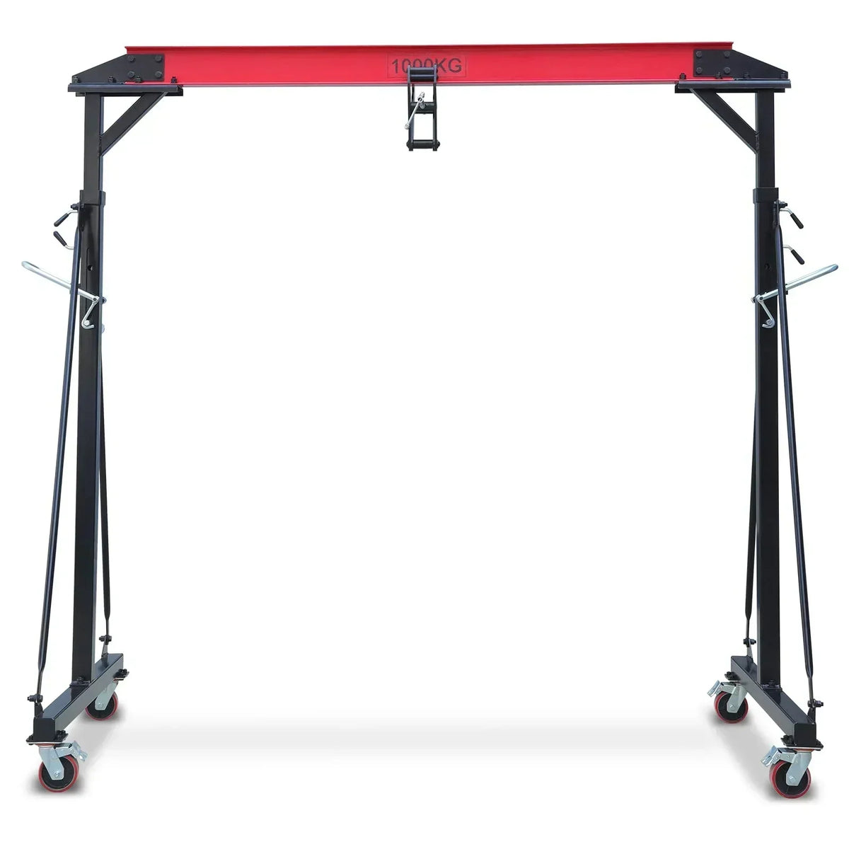 2025  1 Ton Adjustable Gantry Crane, 2200 lbs Capacity, Height Adjustable 96.5"-143.7", Portable Hoist for Factory, Construction, Warehouse, Auto Repair