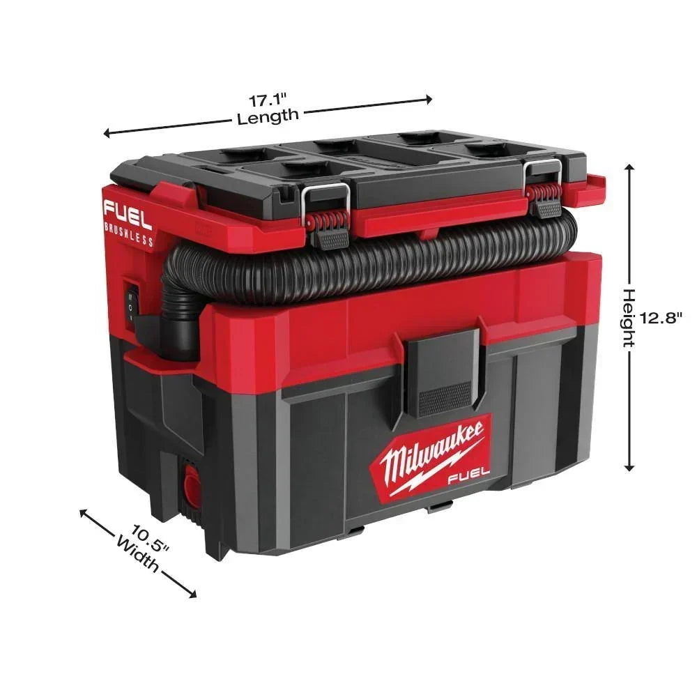 0970-20-48-11-1862 M18 FUEL PACKOUT 18-Volt Lithium-Ion Cordless 2.5 Gal. Wet/Dry Vacuum with (2) M18 HIGH OUTPUT 6.0 Ah Batteries