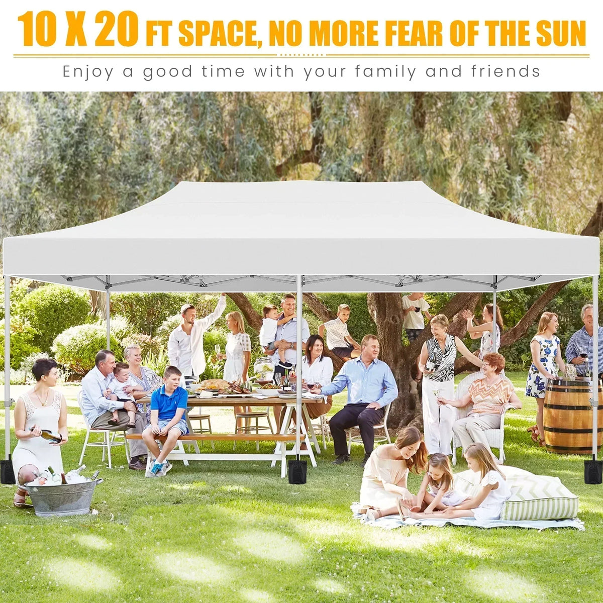 Hoteel 10x15 Heavy Duty Canopy Tent with 4 Sidewalls,Pop up Canopy for Parties Wedding,Commercial Easy up Gazebo with Roller Bag,UV 50+ &,Black