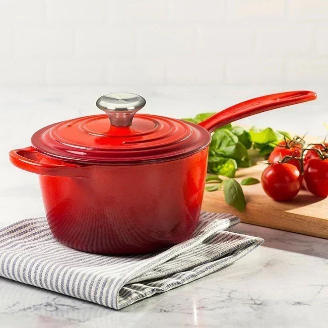 2025 20-piece Signature Cast Iron Cookware Set,10.25′′ Skillet,1.75-quart Saucepan with Lid