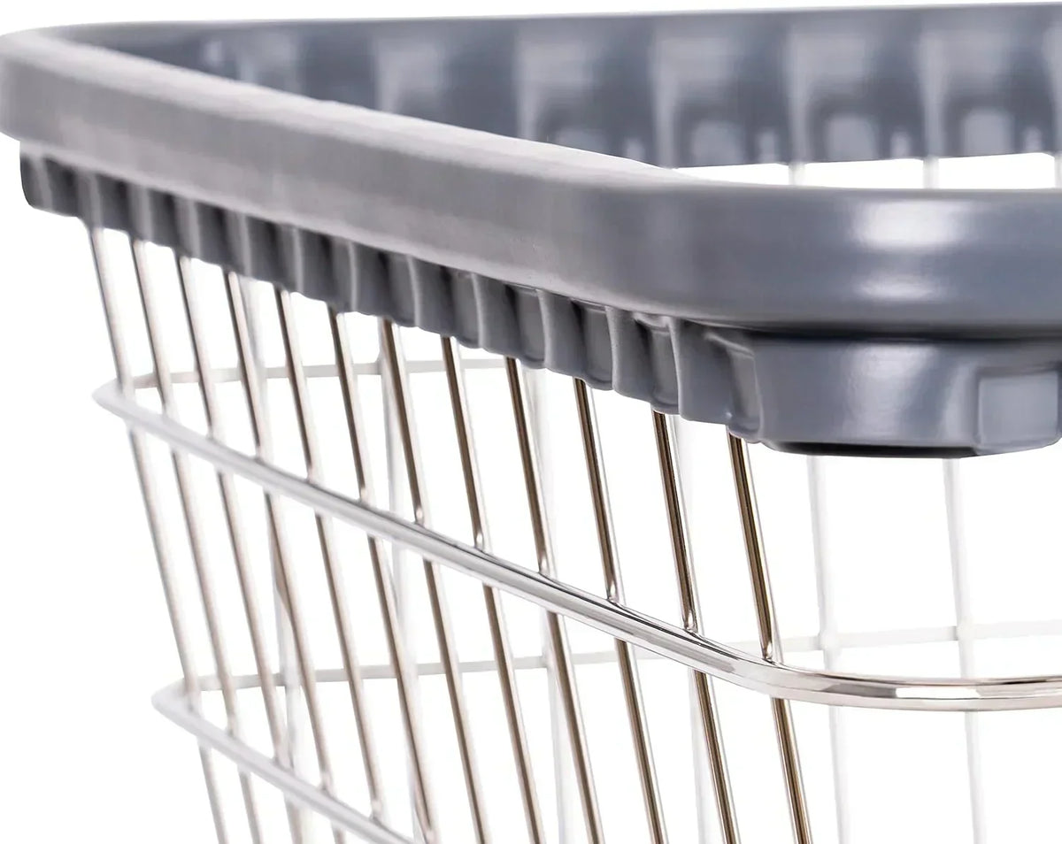 Heavy Duty Wire Laundry Cart with Double Rod Rack