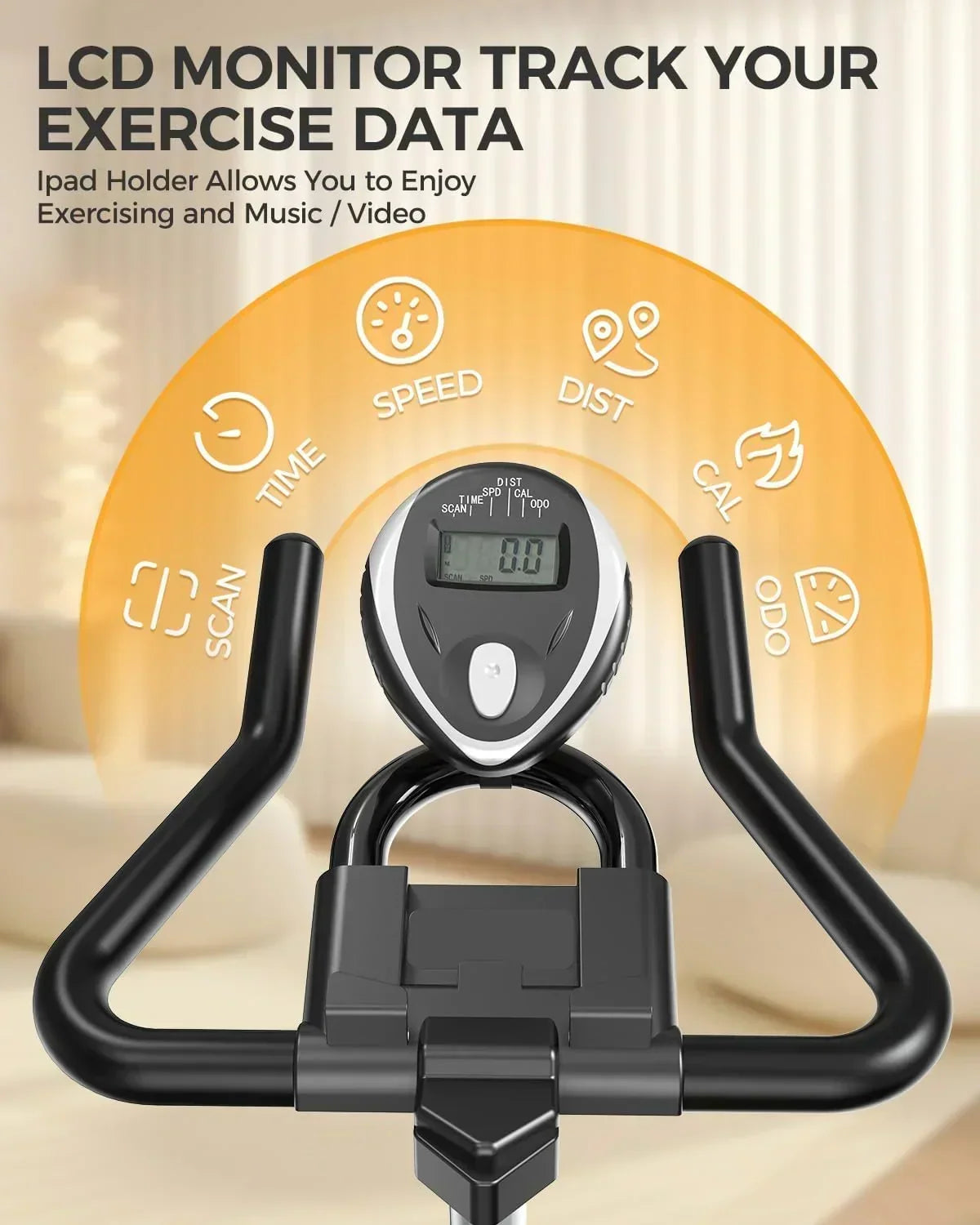 pooboo Indoor Exercise Bike With Adjustable Resistance And Belt Drive