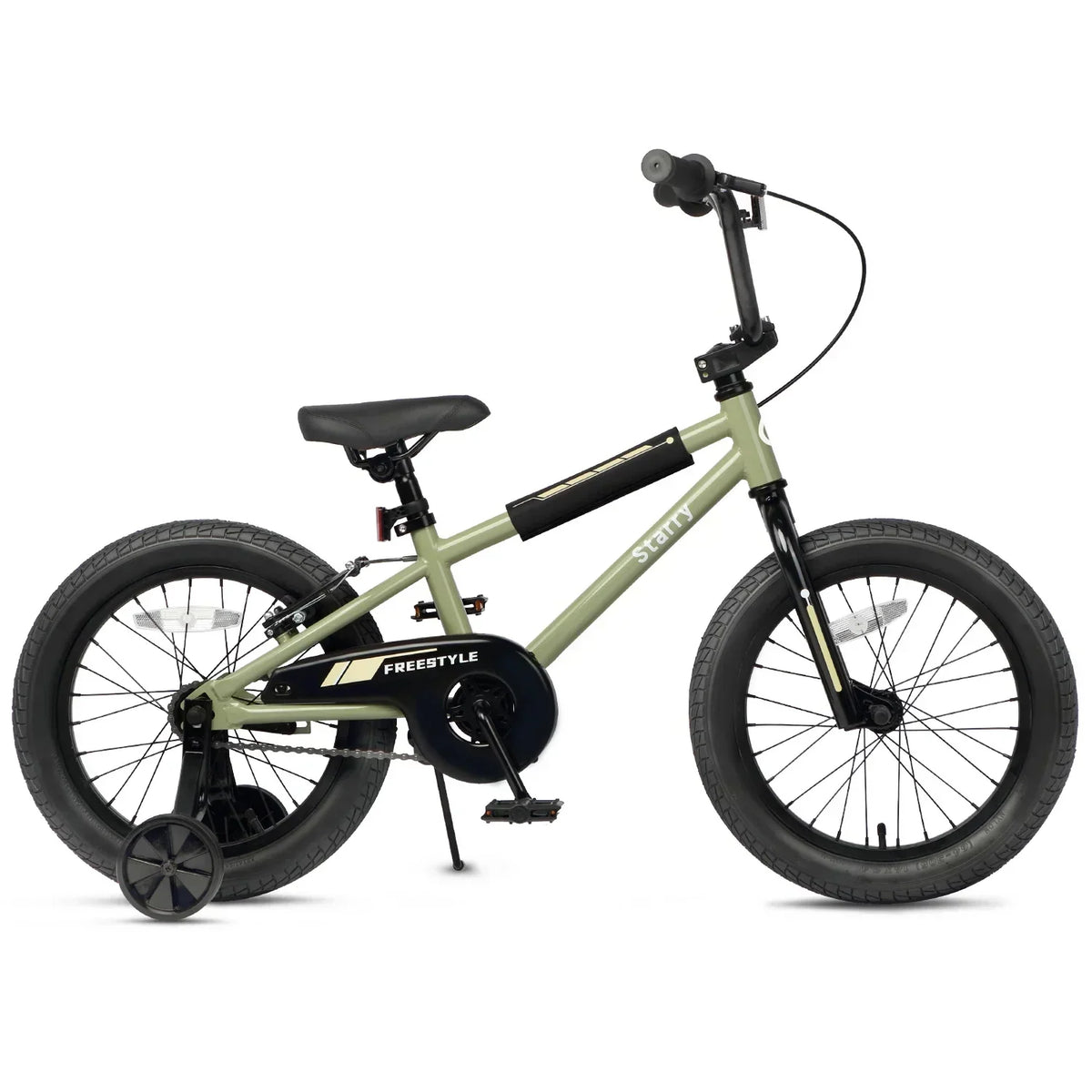 Glerc 14 Inch Little Kids Bike BMX Style Bicycle with Training Wheels Coaster Brake for 3 4 5 Years Old Boys Girls, Blue