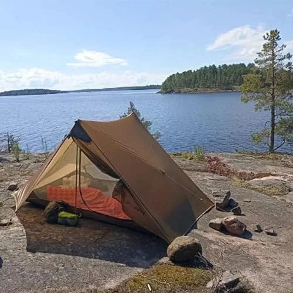 3F UL Gear Ultralight Hiking Tent, Khaki, 2 Person, 4 Season - Lanshan
