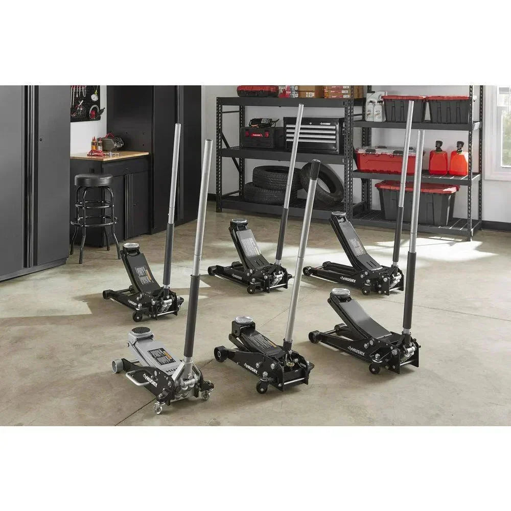 Husky 3-Ton Aluminum and Steel Car Jack, 4 in. to 18-1/2 - HPL4751