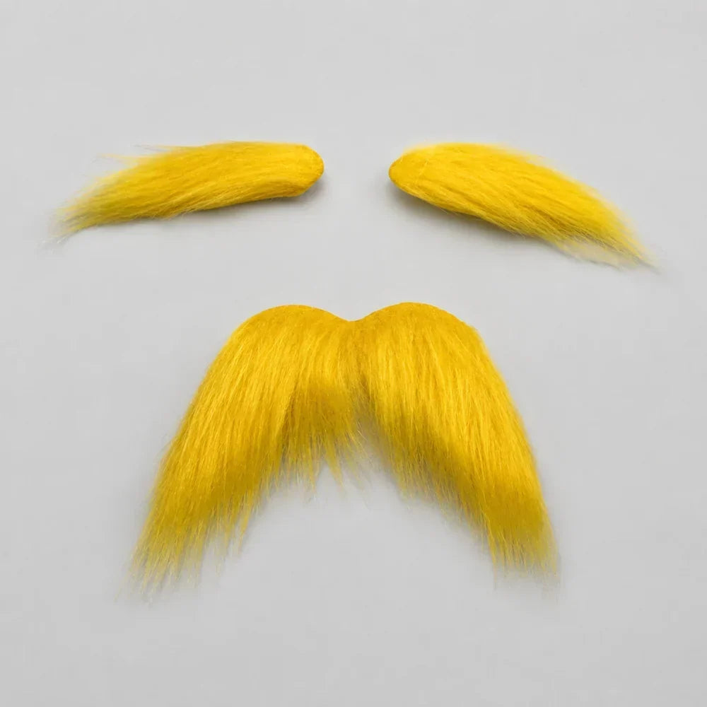 Halloween Accessories Adhesive Mustache Eyebrows Set Costume