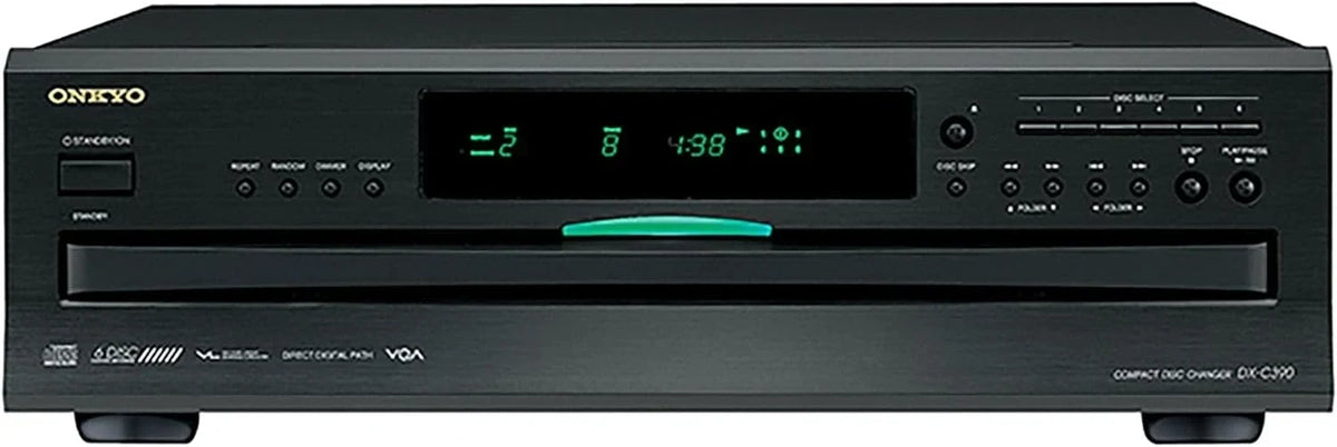 Onkyo 6-Disc CD Changer, Black - DX-C390