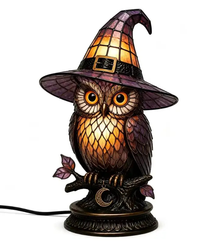 WitchLight™ Halloween Stained Glass Animal Lamp